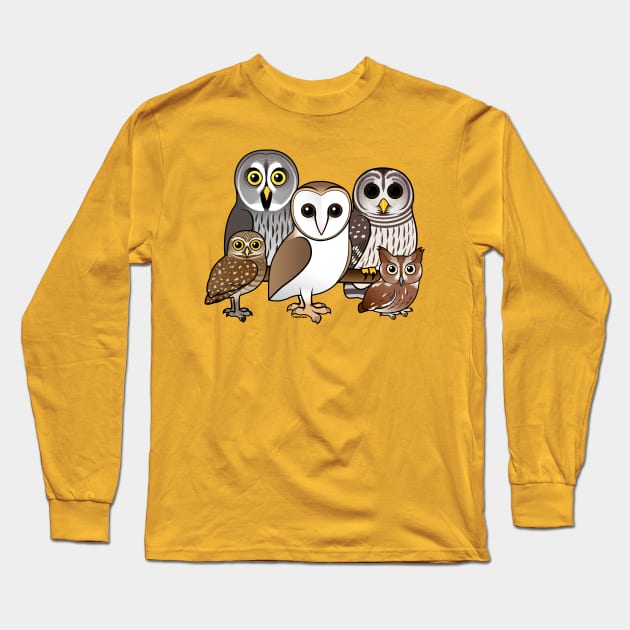 Birdorable Owl Fan Long Sleeve T-Shirt by birdorable